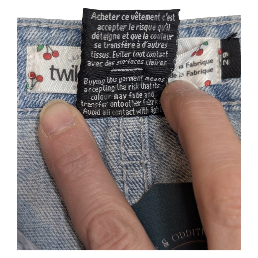 Twik Light Wash High Rise Long Denim Shorts | Size 29 - Picture 5 of 6